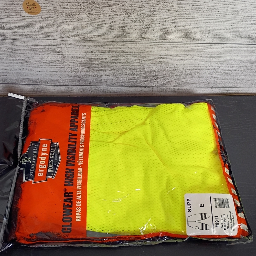 Ergodyne Tenacious Work Gear Glowear Hi‎ Vis 8911 ANSI Class E Pants 2XL/3XL